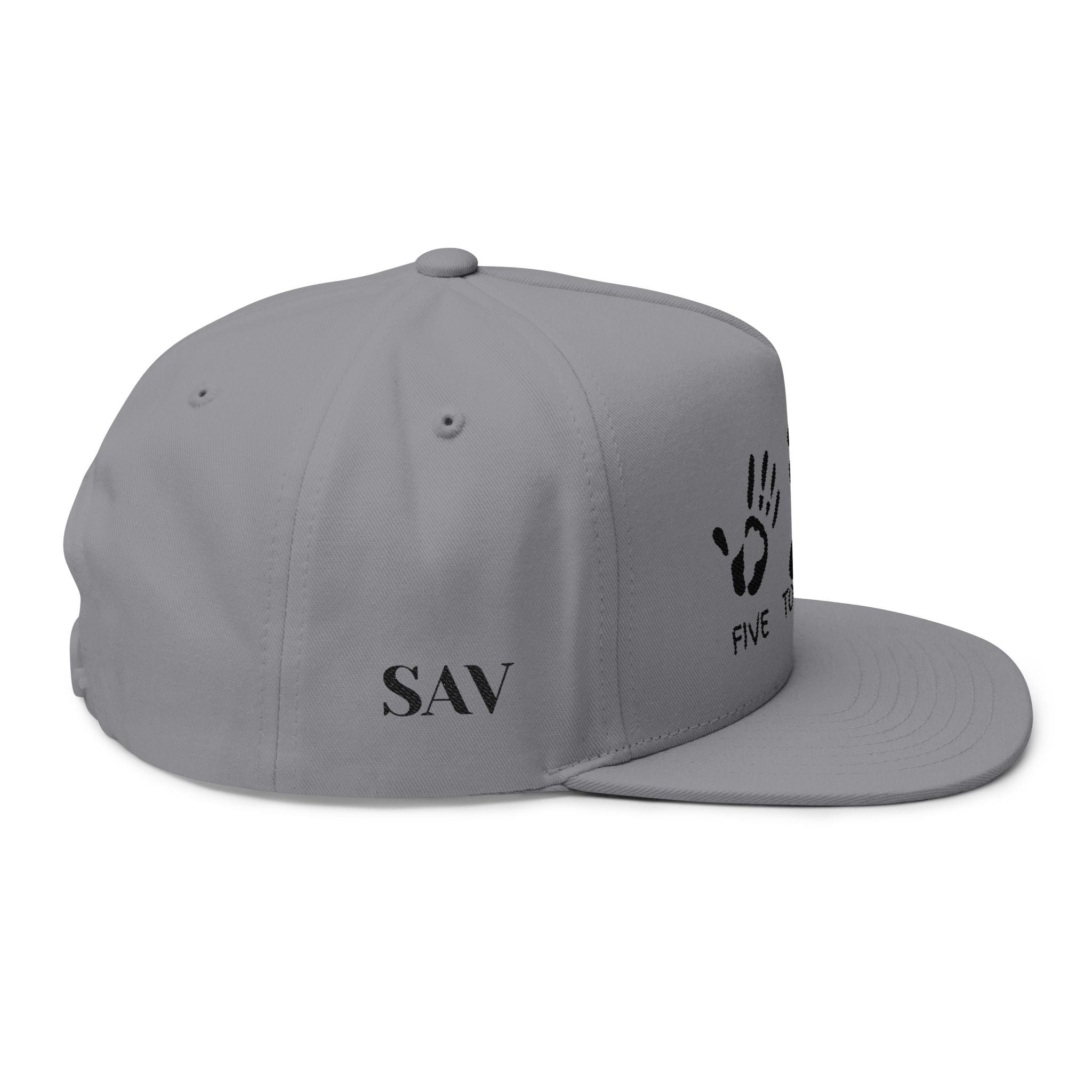 Flat Bill Cap (Embroidery) - Five Toes Down Logo Hat - Savannah Georgia Souvenir