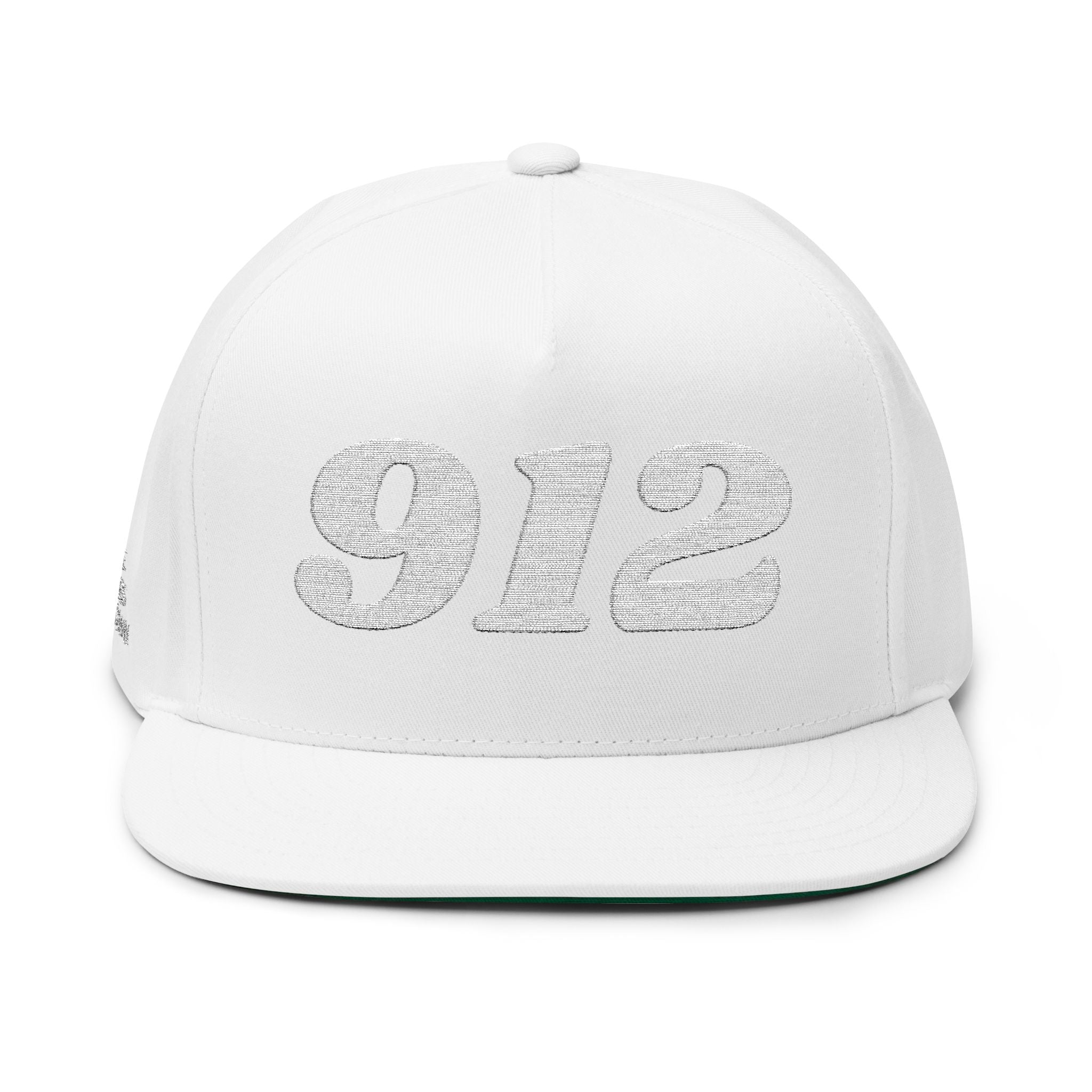 912 Embroidered Flat Bill Cap — Classic Number Streetwear Snapback