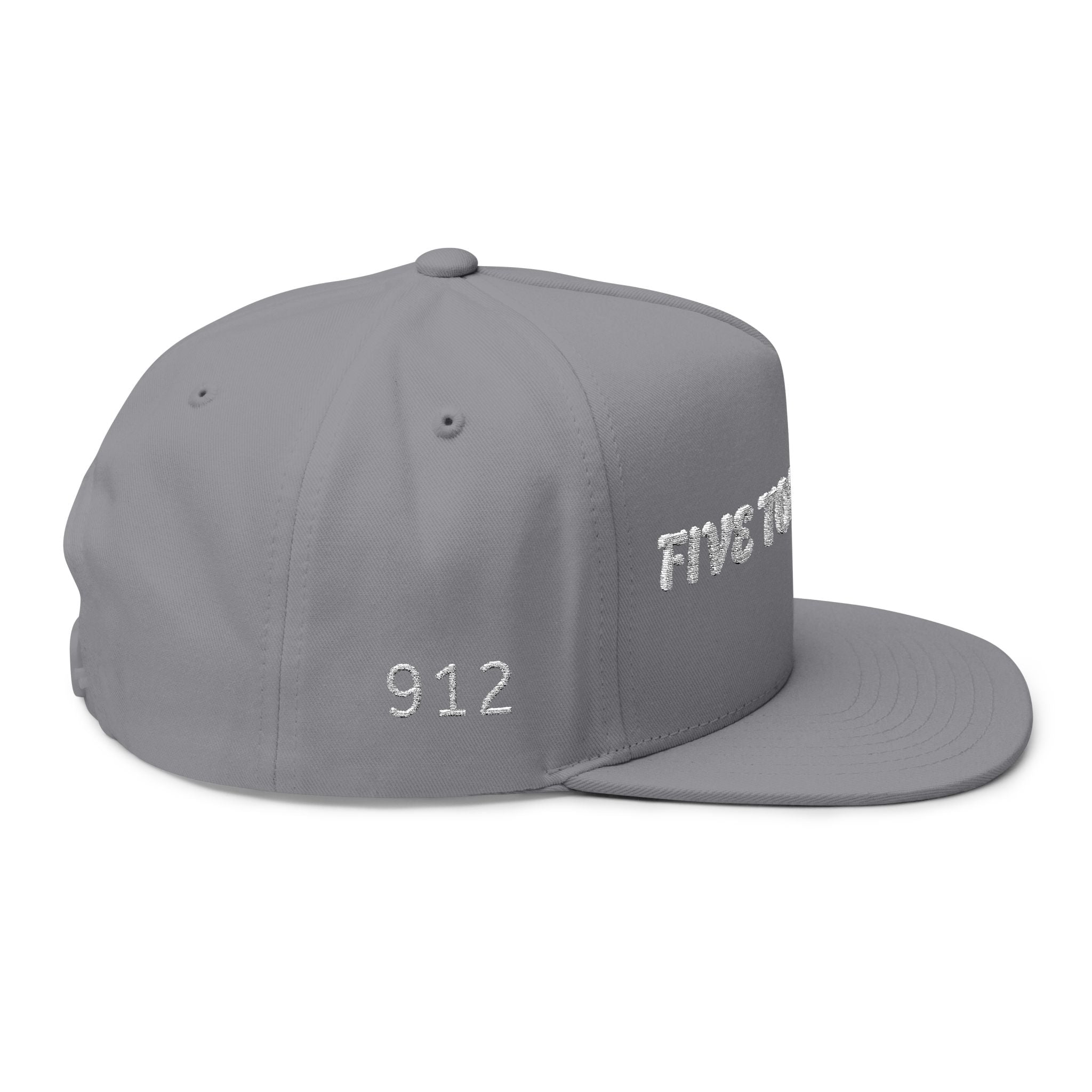 Flat Bill Cap (Embroidery) - Five Toes Down Logo Hat - Savannah Georgia Souvenir