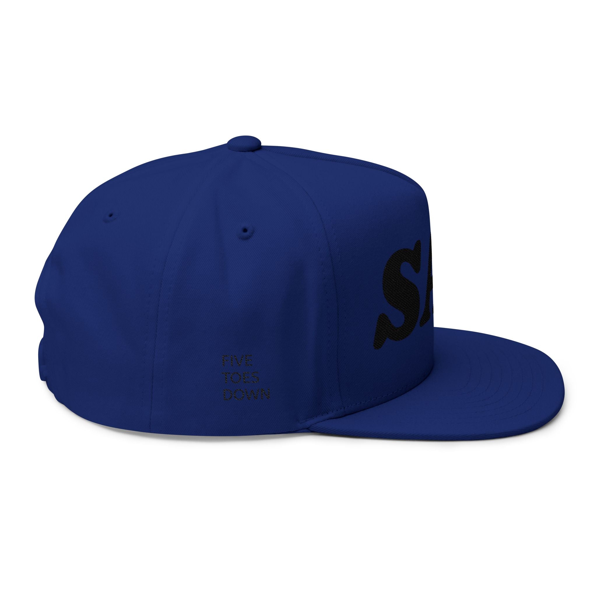 SAV Embroidered Flat Bill Cap — Classic Number Streetwear Snapback