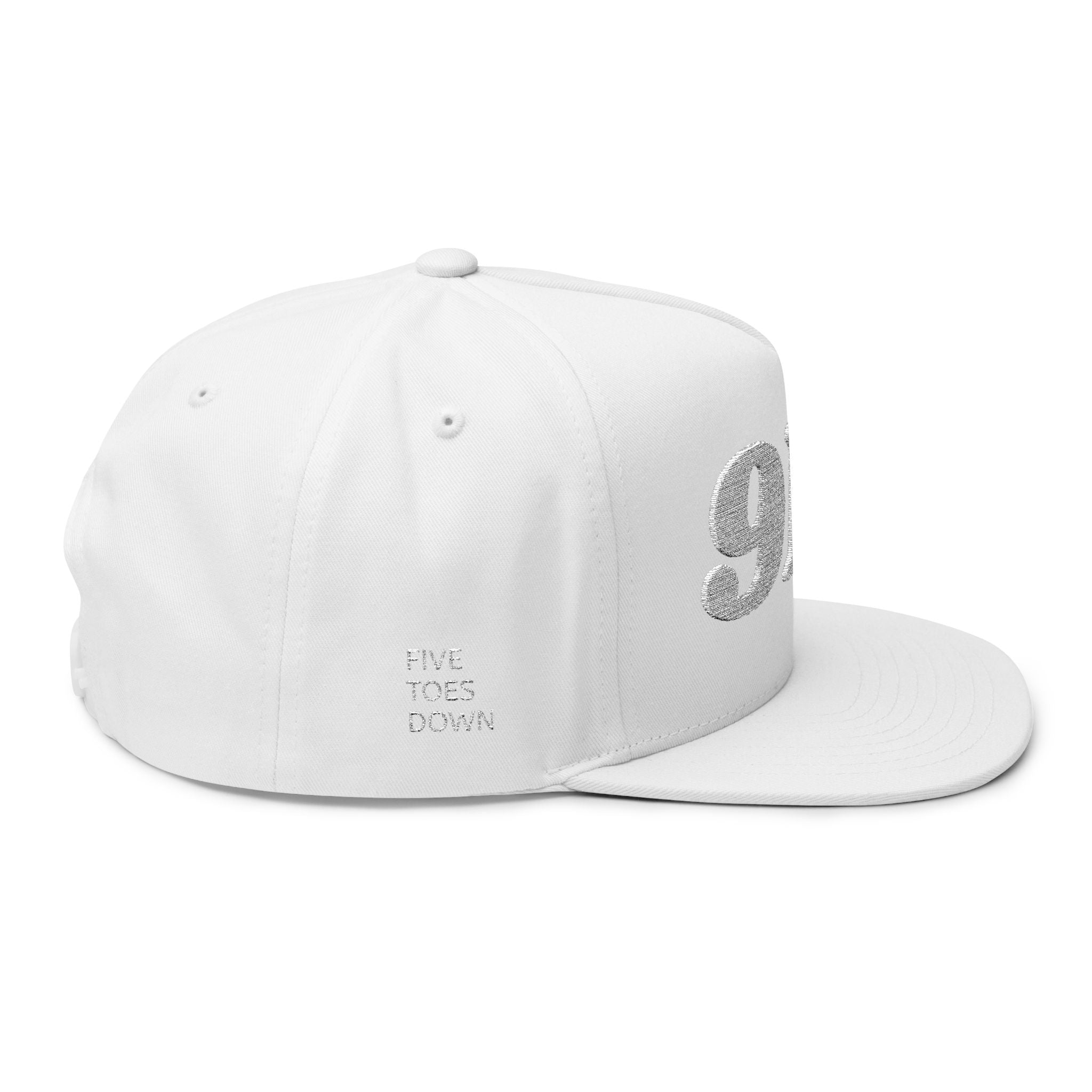 912 Embroidered Flat Bill Cap — Classic Number Streetwear Snapback