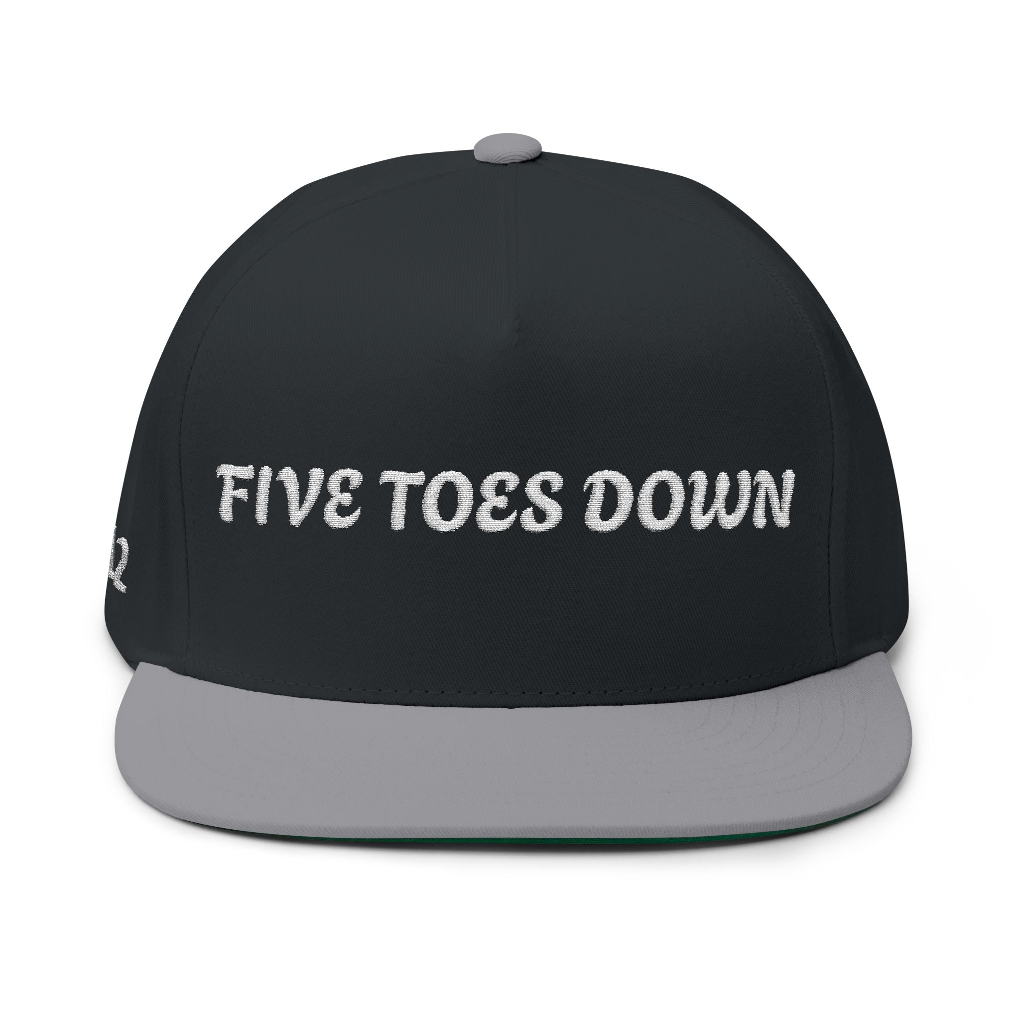 Flat Bill Cap (Embroidery) - Five Toes Down Logo Hat - Savannah Georgia Souvenir