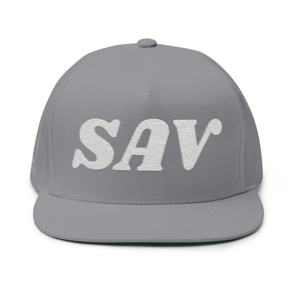 Sav Number SAV Embroidered Flat Bill Cap — Classic Number Streetwear Snapback ...