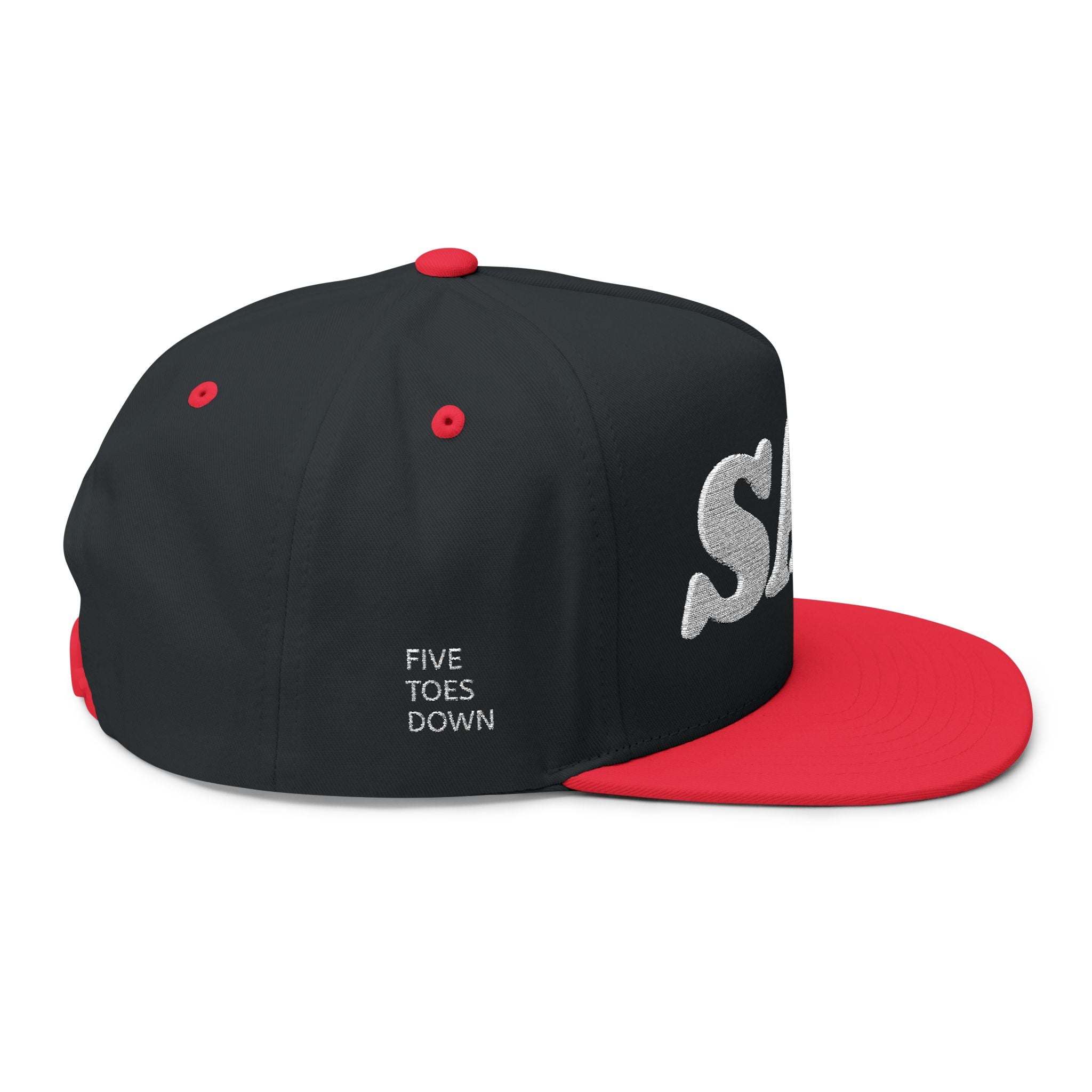 SAV Embroidered Flat Bill Cap — Classic Number Streetwear Snapback