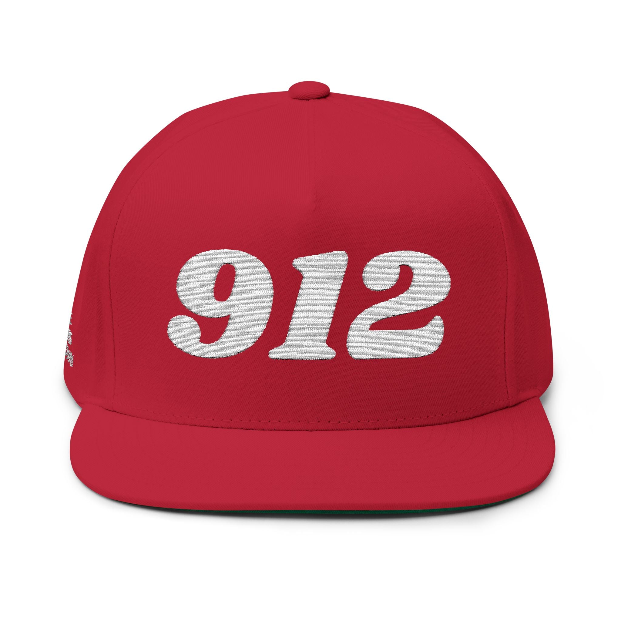 912 Embroidered Flat Bill Cap — Classic Number Streetwear Snapback