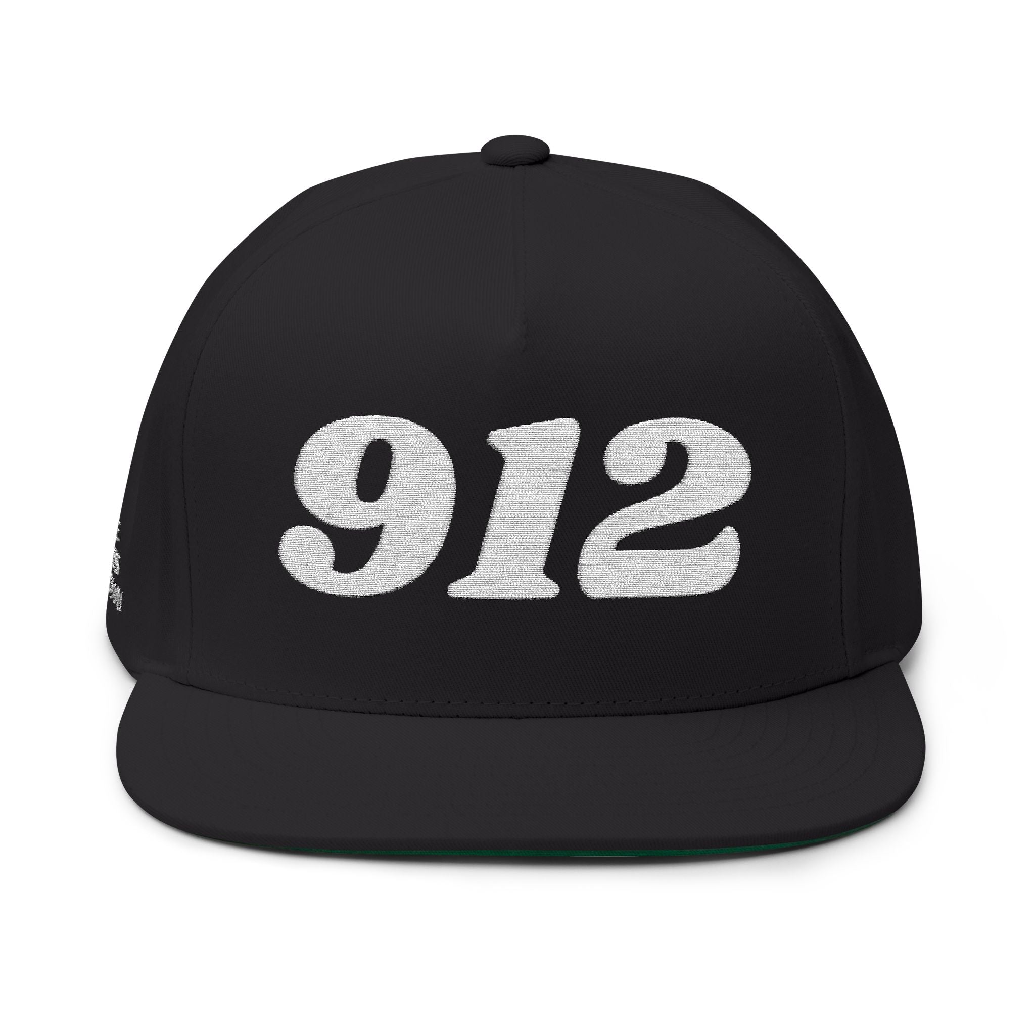 912 Embroidered Flat Bill Cap — Classic Number Streetwear Snapback