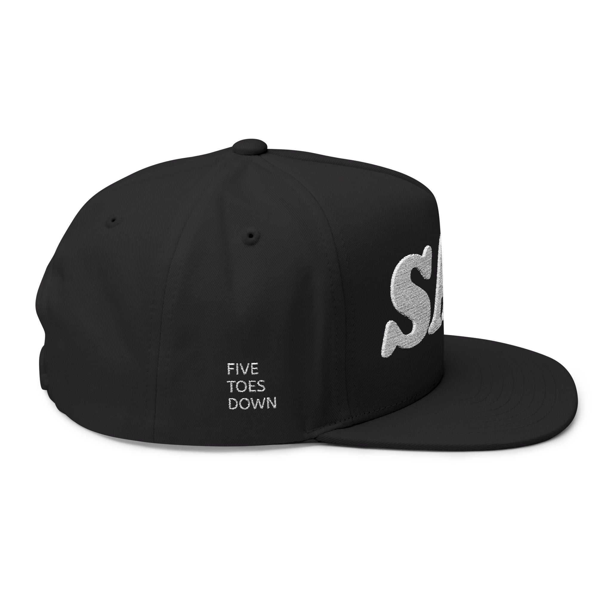 SAV Embroidered Flat Bill Cap — Classic Number Streetwear Snapback
