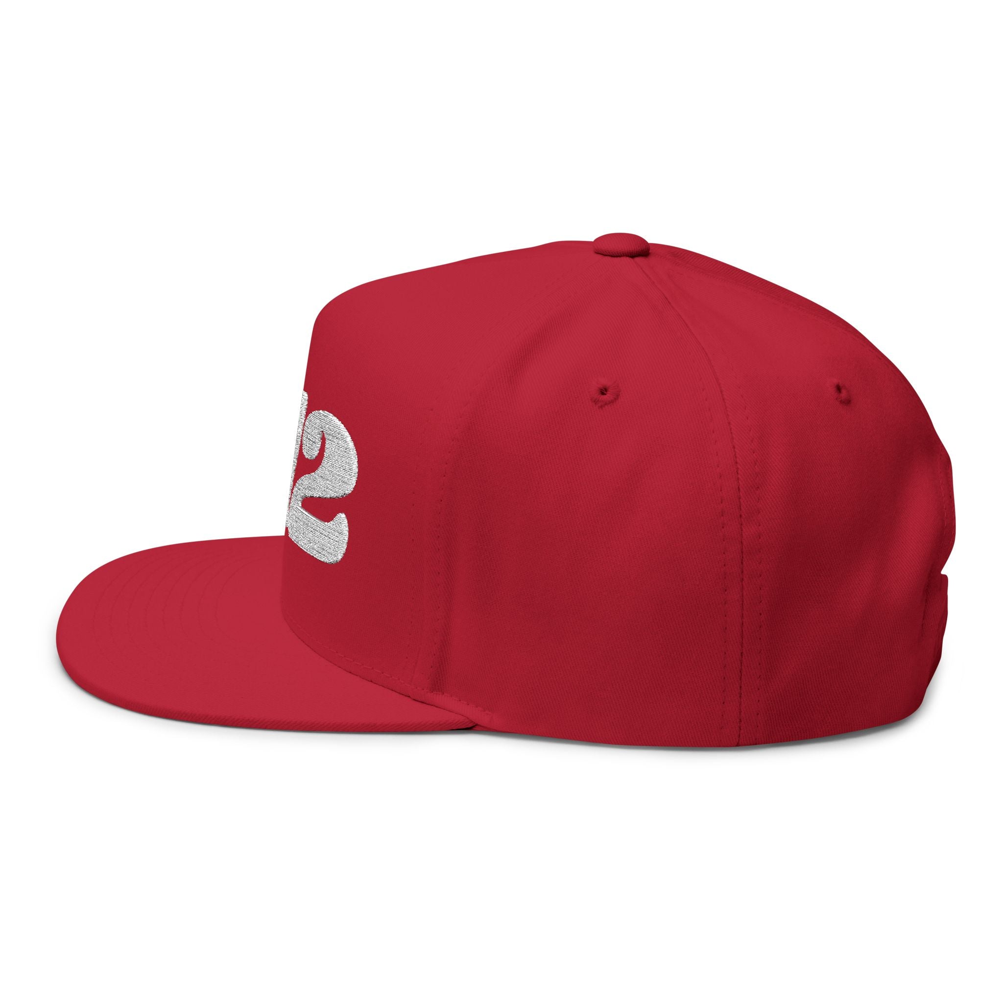 912 Embroidered Flat Bill Cap — Classic Number Streetwear Snapback