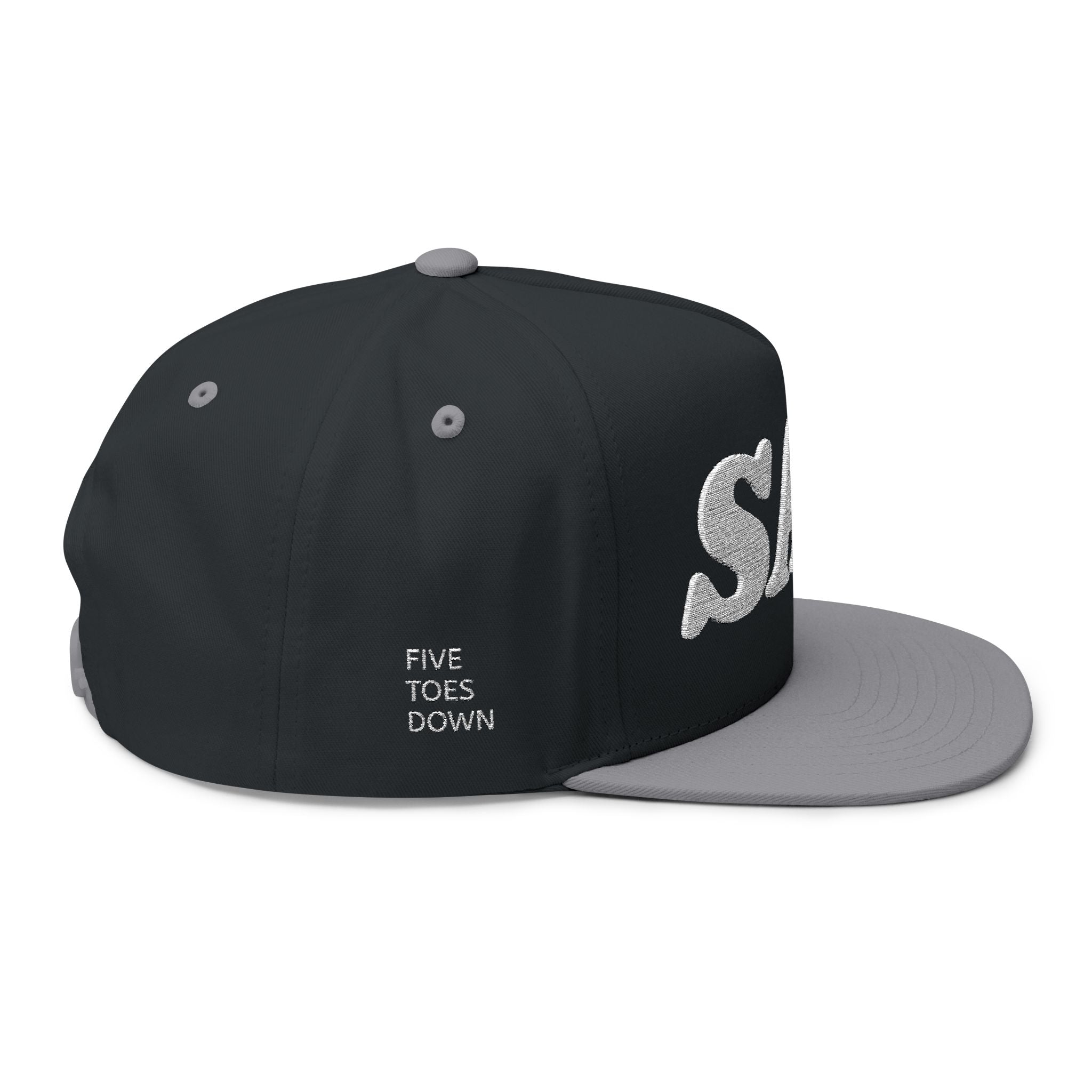 SAV Embroidered Flat Bill Cap — Classic Number Streetwear Snapback