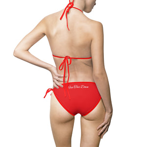 Five Toes Down Women's Bikini Swimsuit Red
