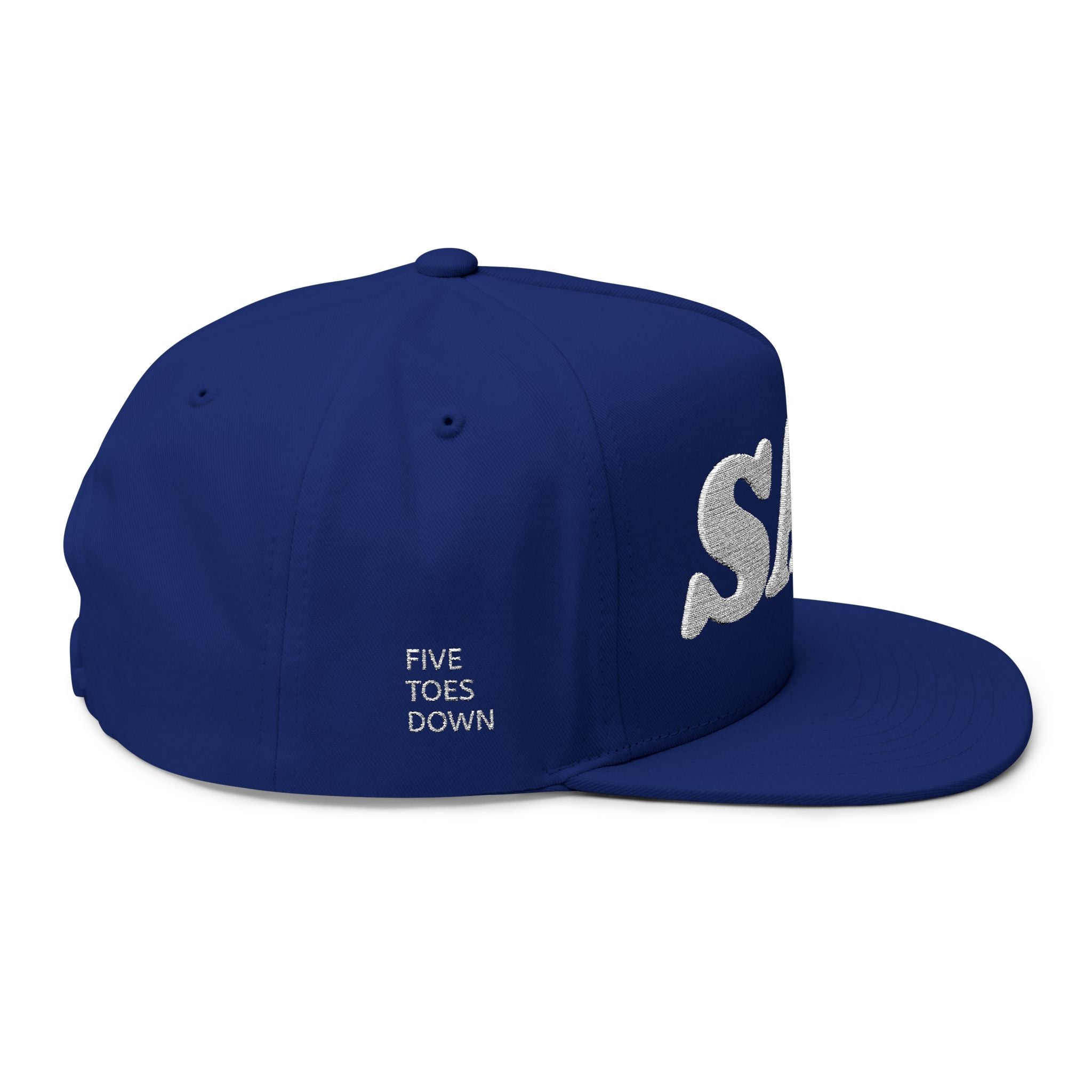 SAV Embroidered Flat Bill Cap — Classic Number Streetwear Snapback