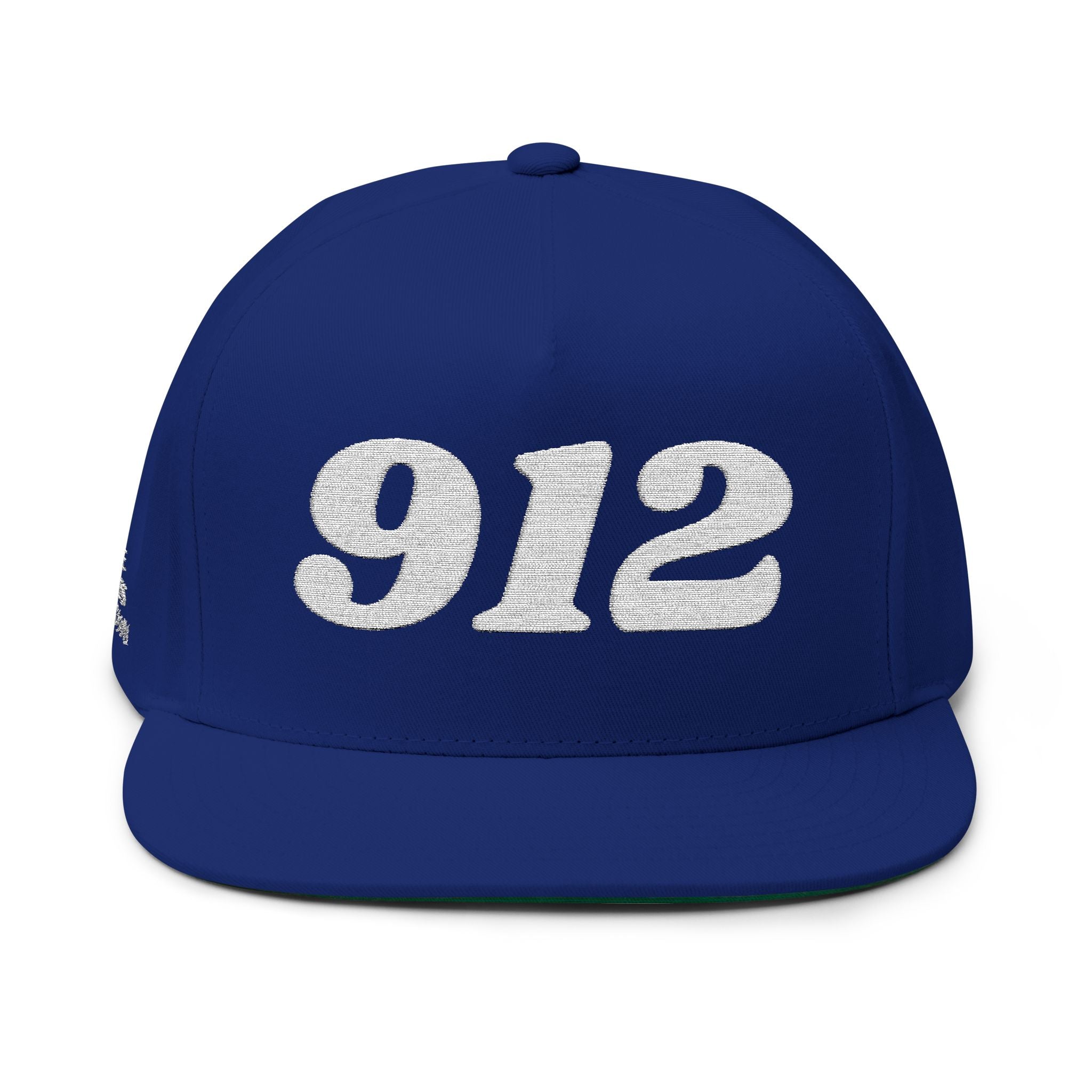 912 Embroidered Flat Bill Cap — Classic Number Streetwear Snapback