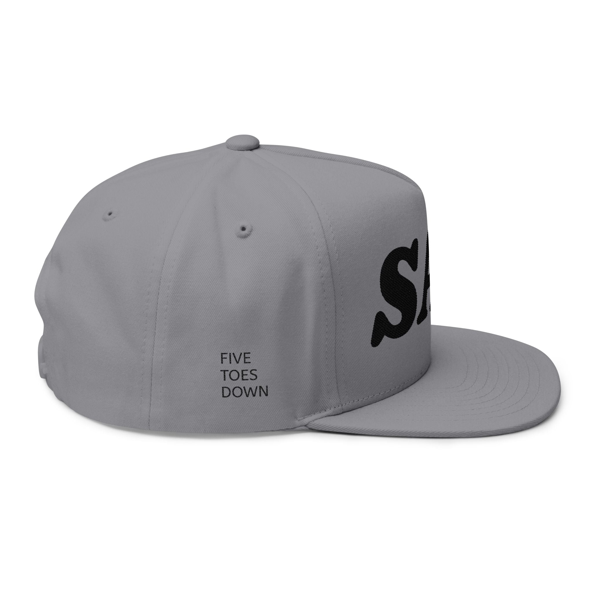 SAV Embroidered Flat Bill Cap — Classic Number Streetwear Snapback