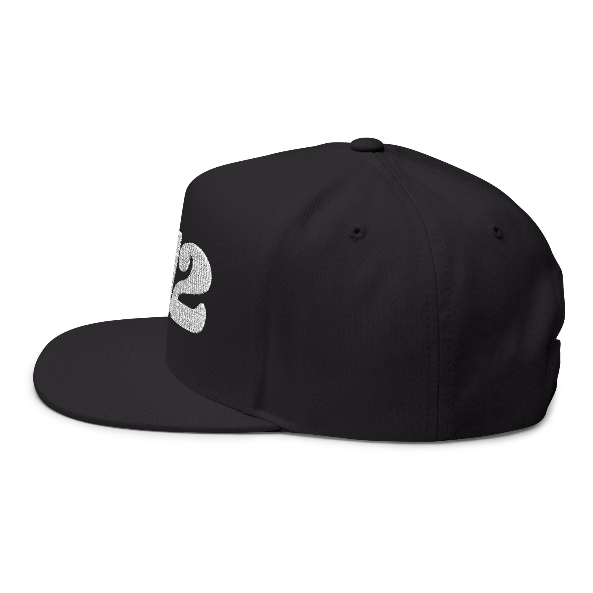 912 Embroidered Flat Bill Cap — Classic Number Streetwear Snapback