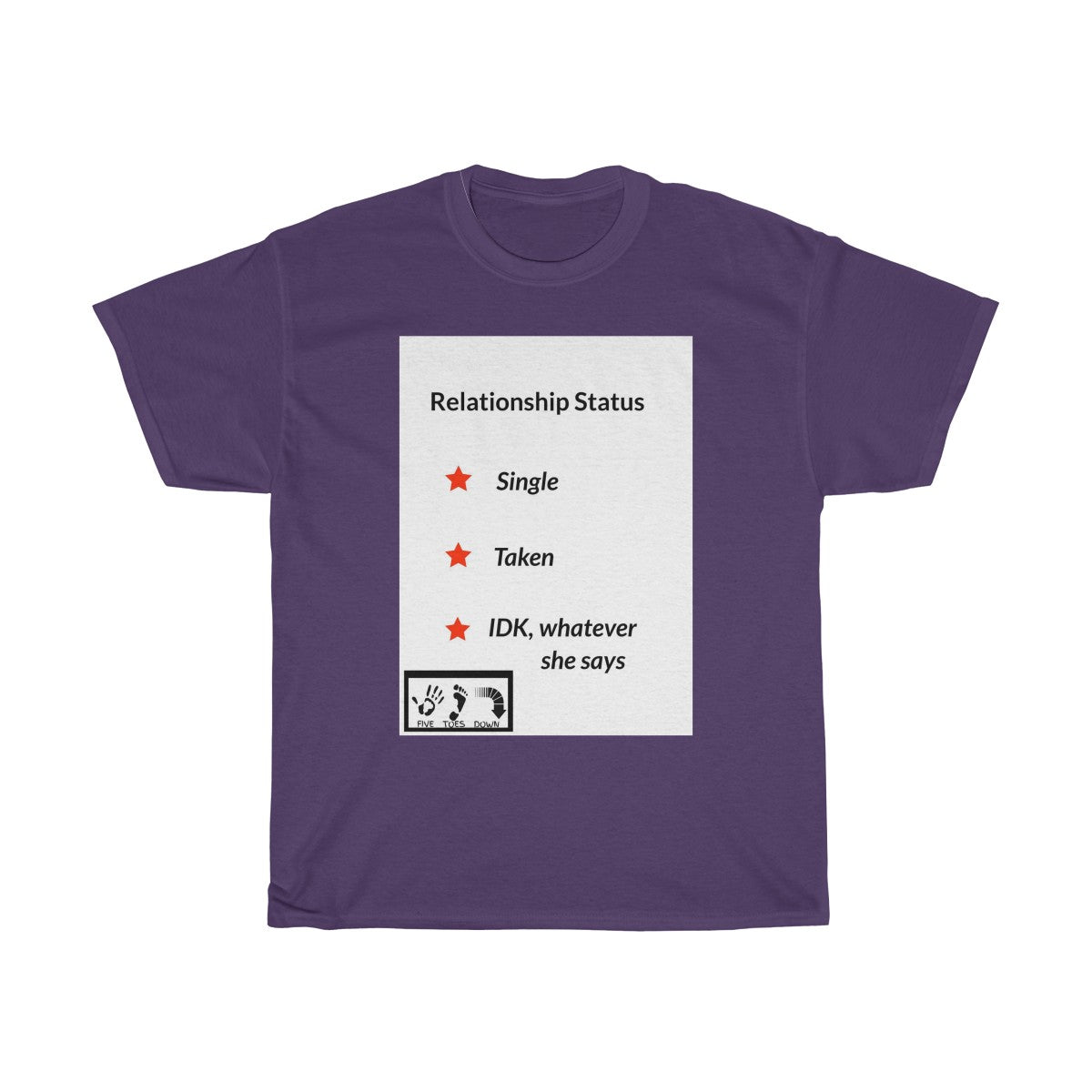 Five Toes Down Relationship Status Unisex Tee