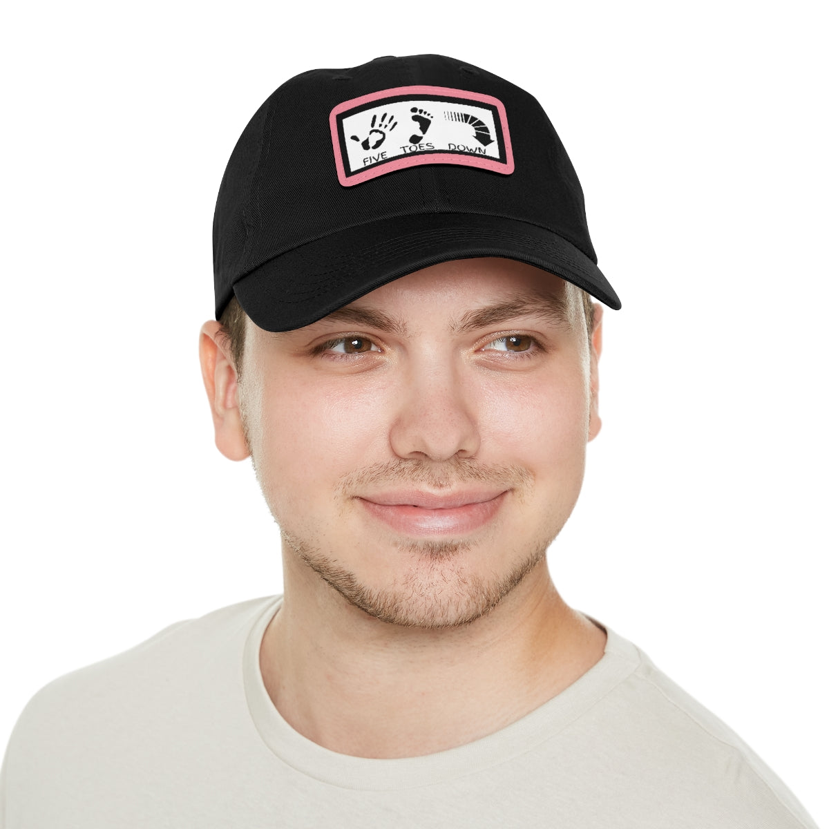 Five Toes Down Logo Hat with Leather Patch