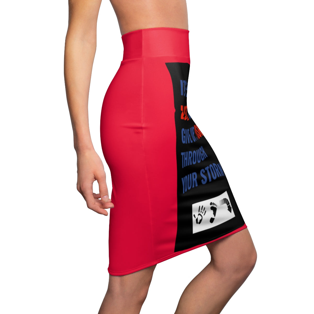 Five Toes Down Push Through Women's Pencil Skirt