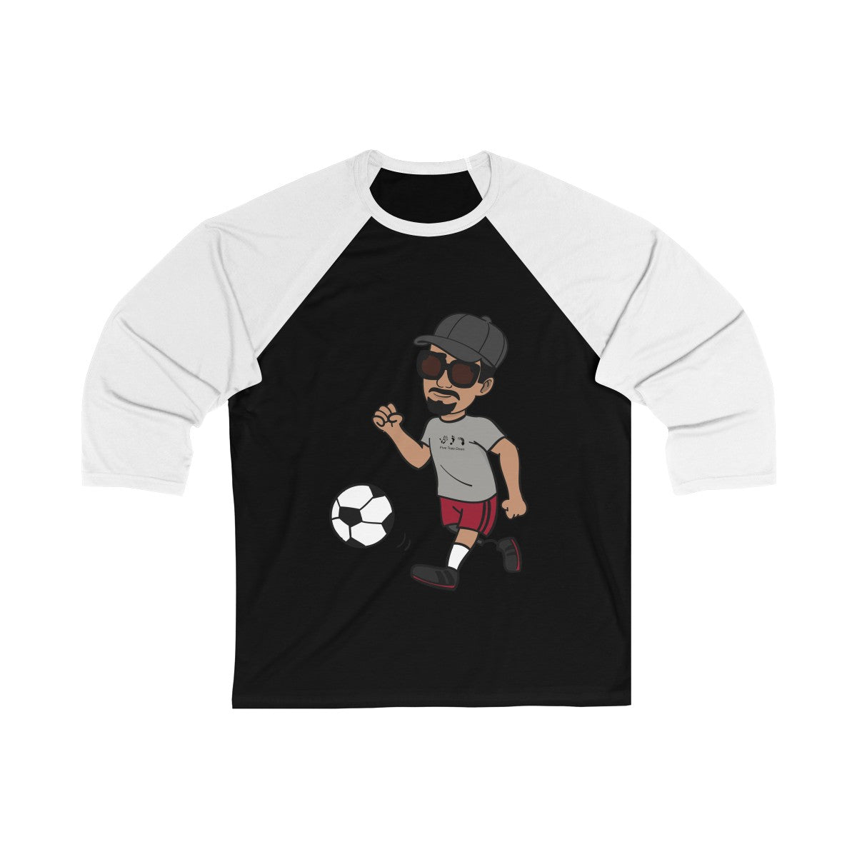 Five Toes Down Henry Soccer Unisex 3/4 Sleeve Baseball Tee