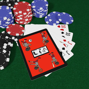 Five Toes Down Sports Poker Cards Blk