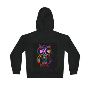 Five Toes Down Owl Unisex Lightweight Hoodie(Back)