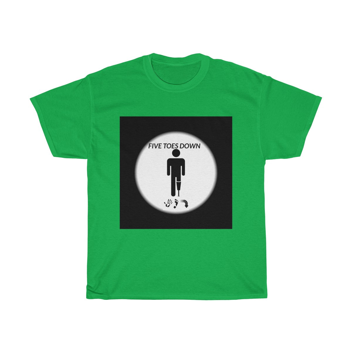 Five Toes Down Circle Pic Unisex Tee