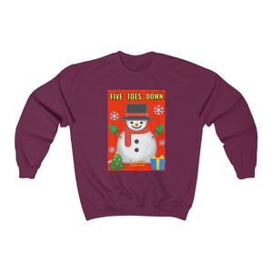 Five Toes Down Snowman Christmas Unisex Heavy Blend Sweatshirt