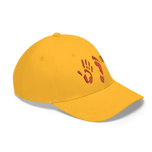 Five Toes Down Red Unisex Twill Hat Embroidered