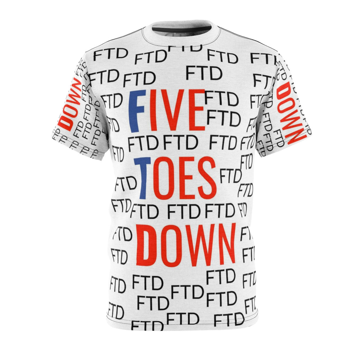 Five Toes Down All Over Print Unisex Cut & Sew Tee