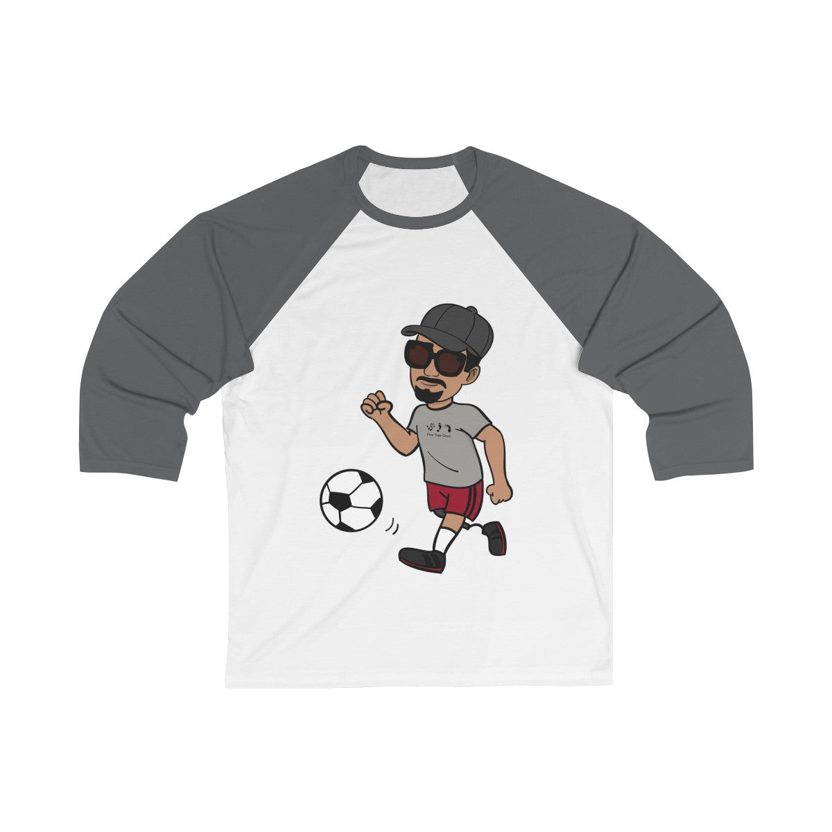 Five Toes Down Henry Soccer Unisex 3/4 Sleeve Baseball Tee