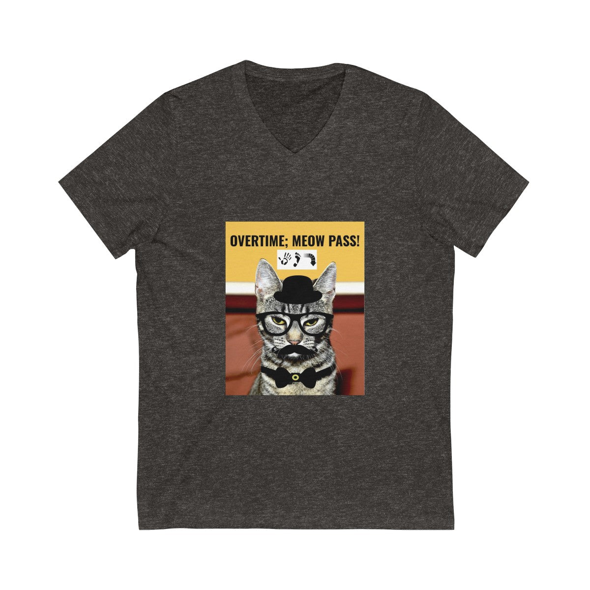 Five Toes Down Meow Pass Unisex V-Neck Tee