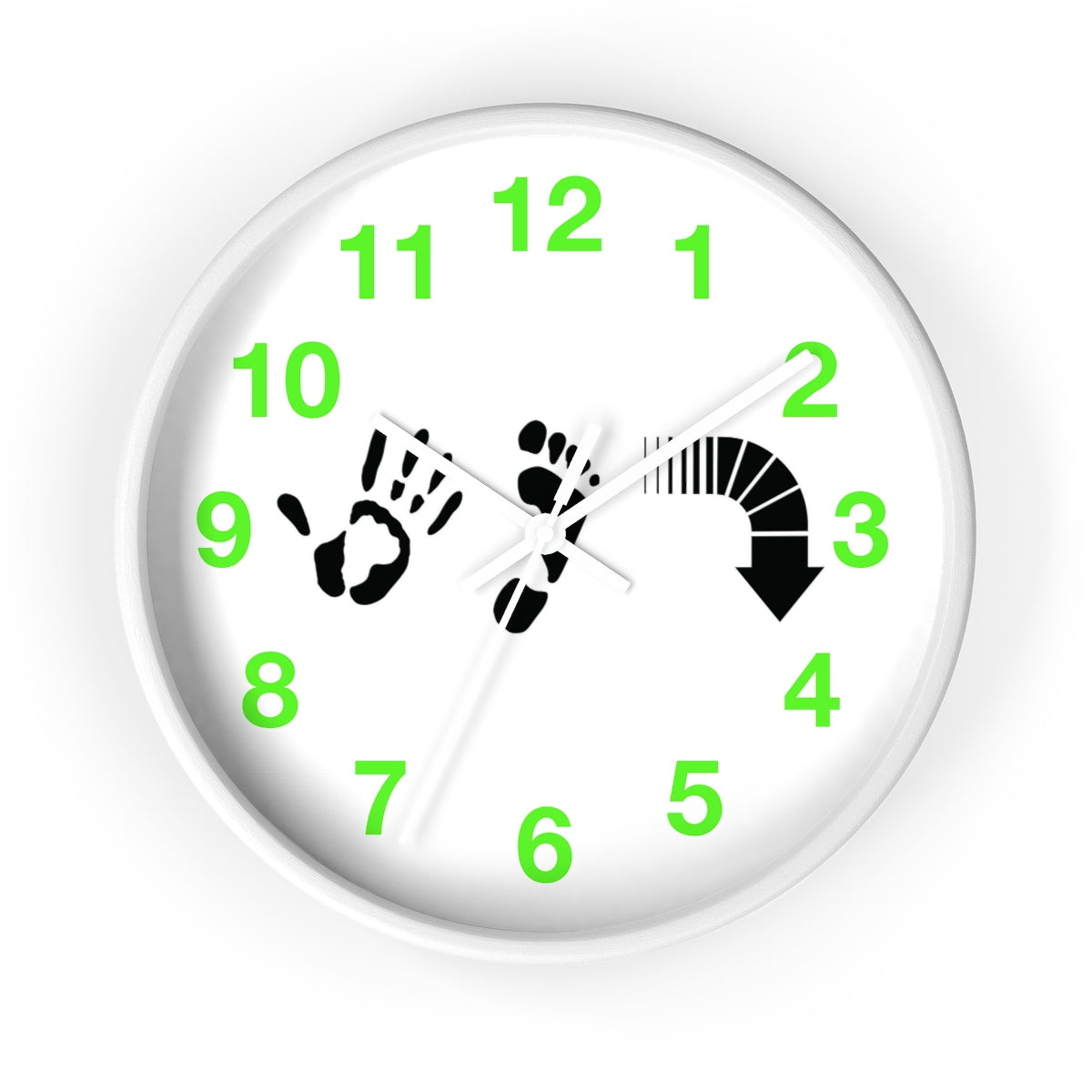 Five Toes Down Wall clock