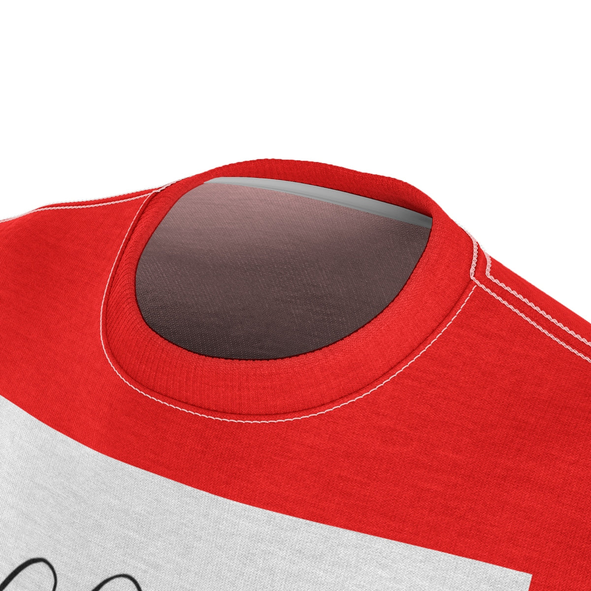 Five Toes Down Futuristic Red Unisex Cut & Sew Tee