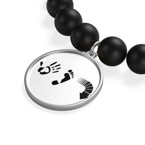 Five Toes Down Matte Onyx Bracelet