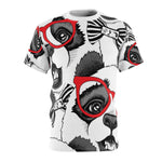 Five Toes Down Big Face Panda Unisex Cut & Sew Tee
