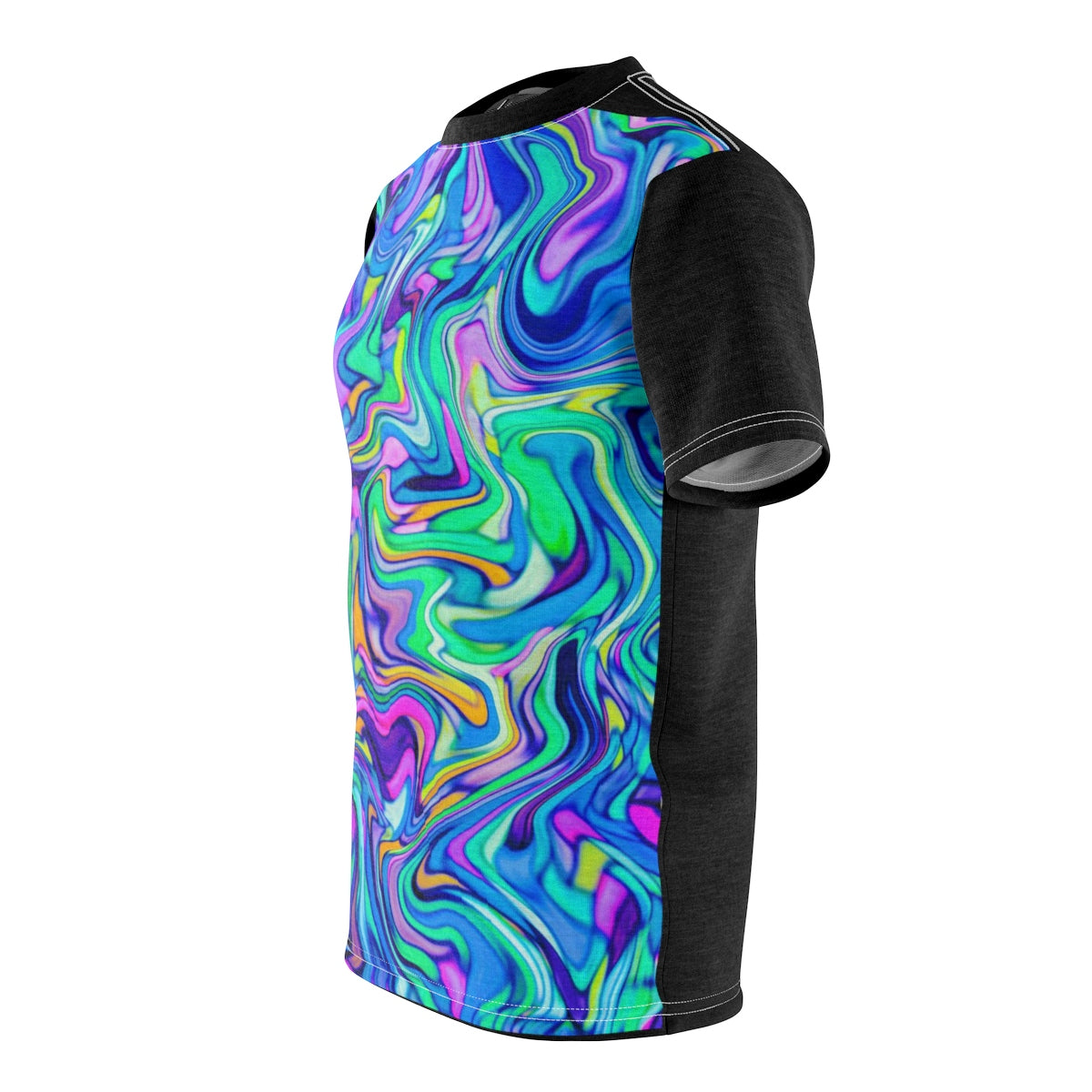 Five Toes Down Neon Ocean Unisex Cut & Sew Tee