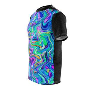 Five Toes Down Neon Ocean Unisex Cut & Sew Tee