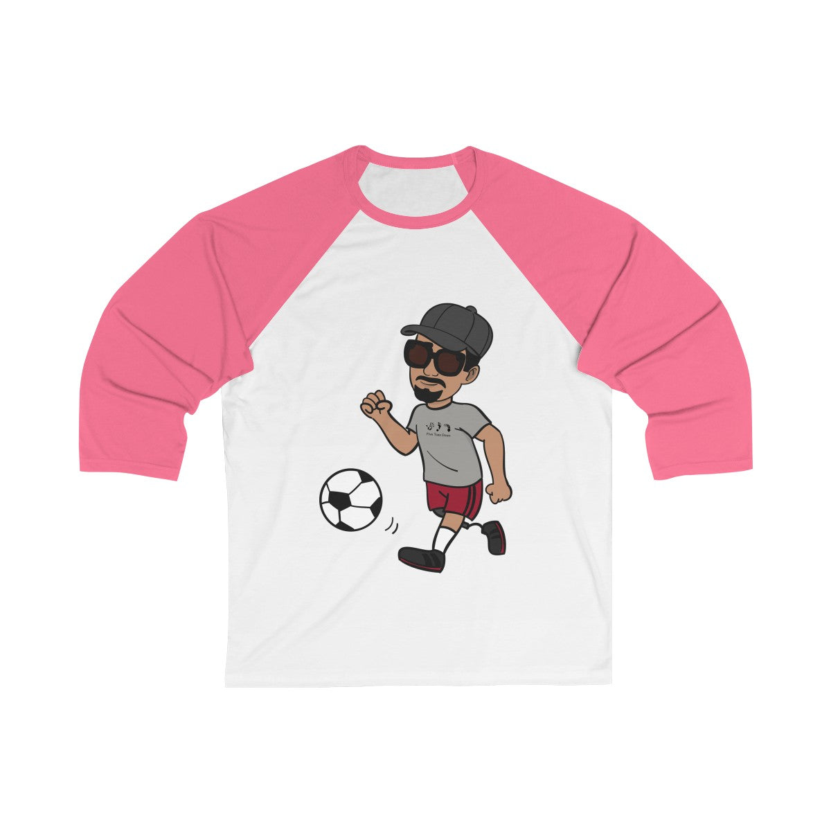 Five Toes Down Henry Soccer Unisex 3/4 Sleeve Baseball Tee