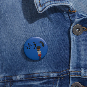 Five Toes Down Logo Pin Buttons Blue