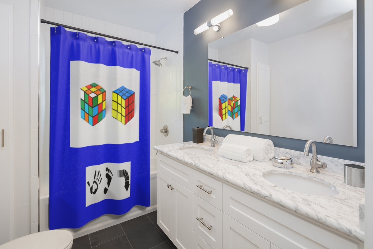 Five Toes Down Cube Shower Curtains