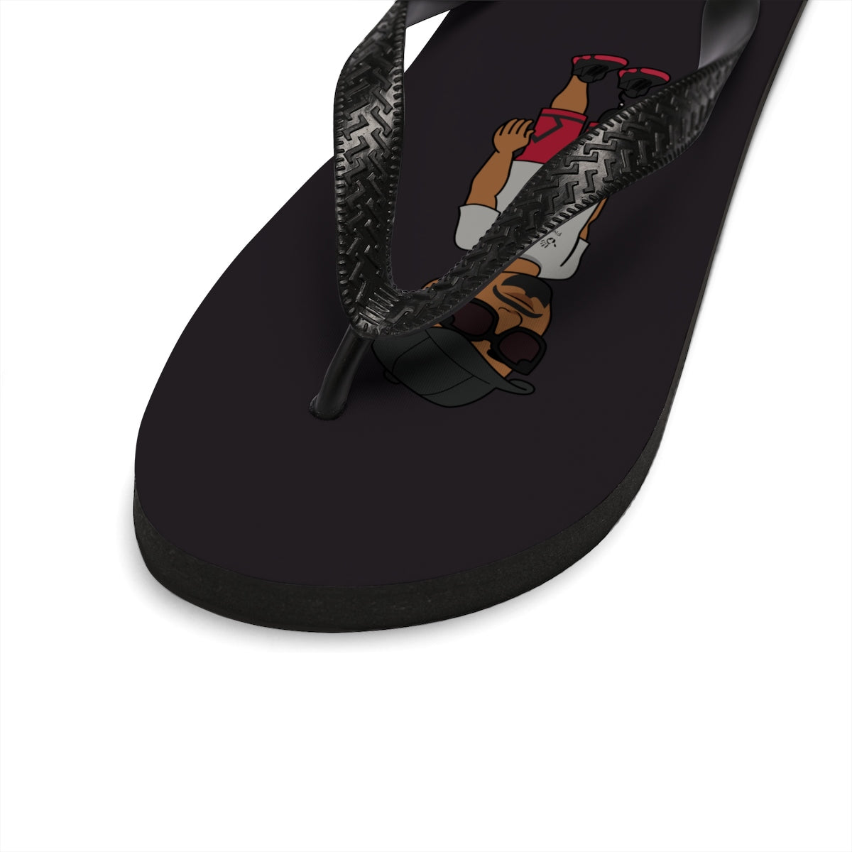 Five Toes Down Henry Blk Unisex Flip-Flops