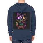 Five Toes Down Owl Unisex Lightweight Hoodie(Back)