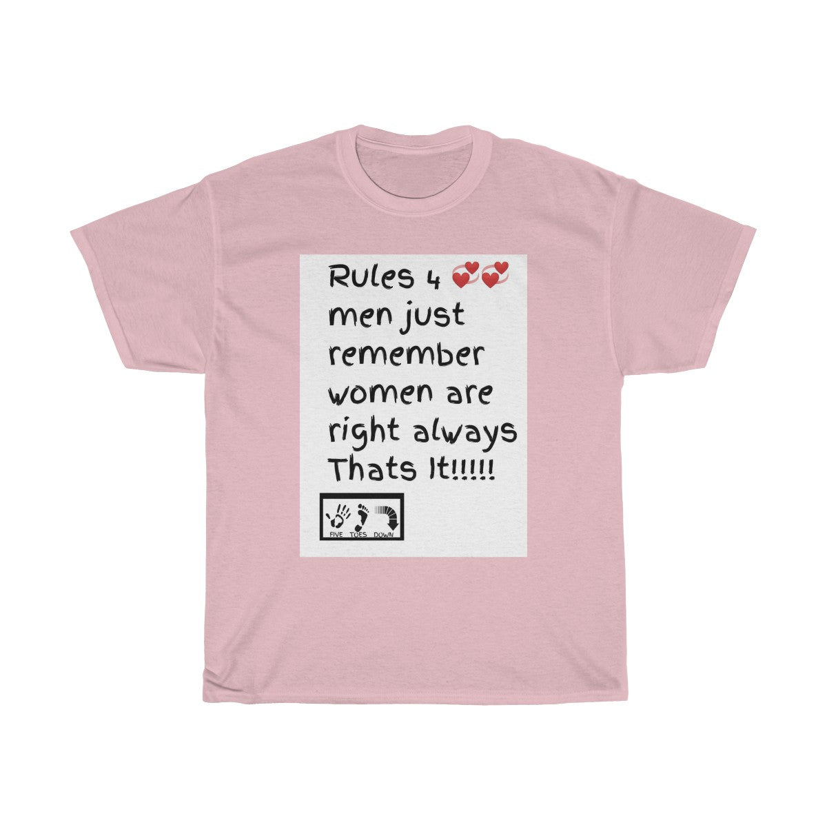 Five Toes Down Rules 4 Love Unisex Tee