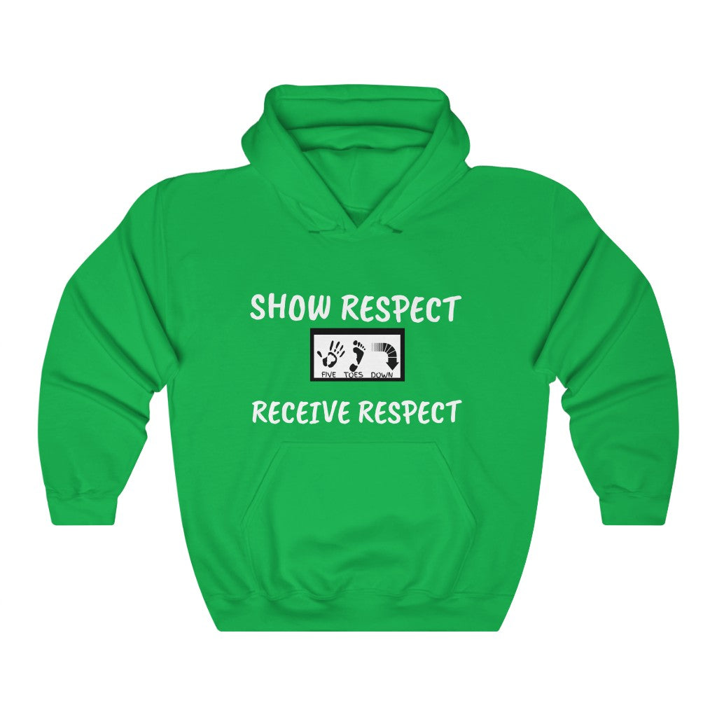 Five Toes Down Show Respect Unisex Heavy Blend Hooded Sweatshirt