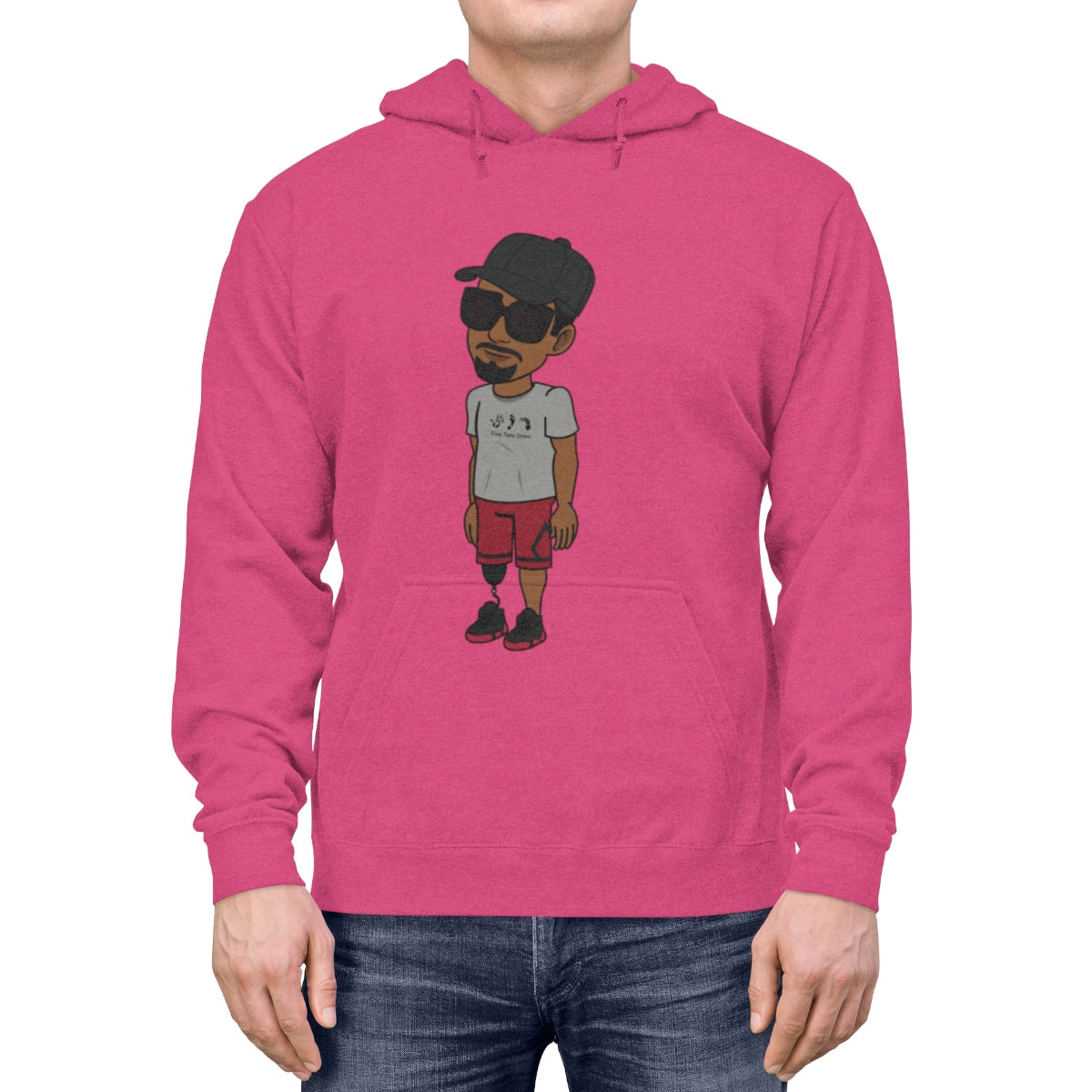 Five Toes Down Henry Amputee Unisex Lightweight Hoodie