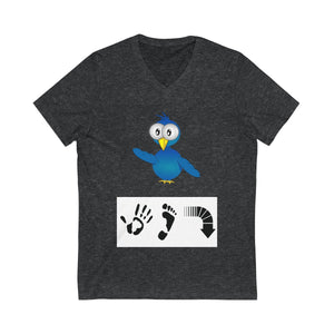 Five Toes Down Bird Unisex V-Neck Tee