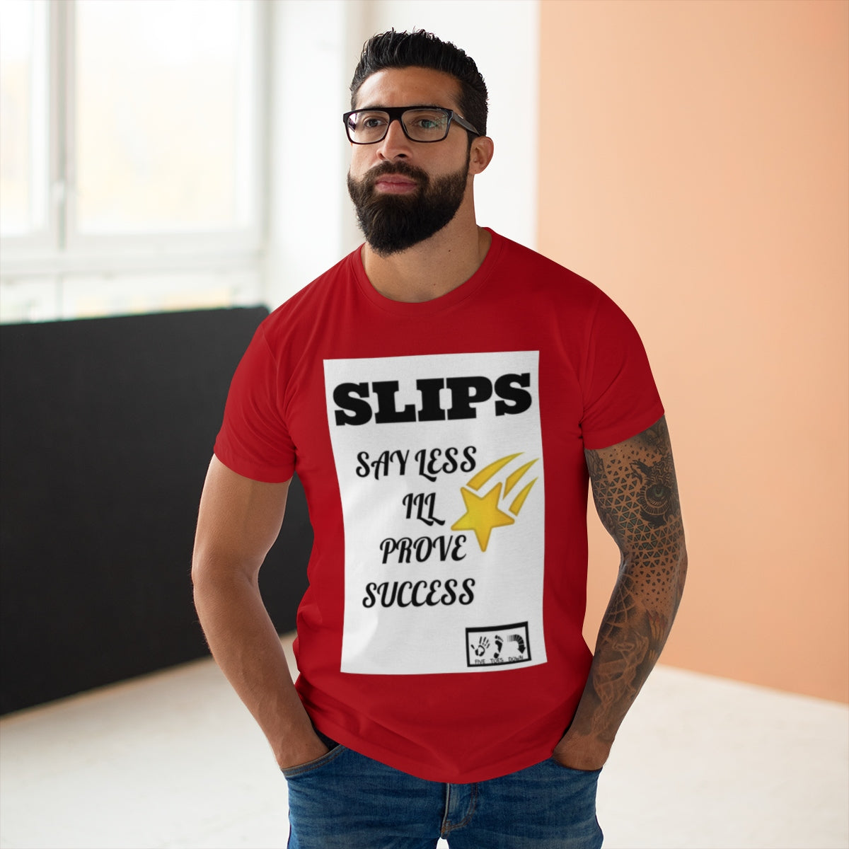 Five Toes Down Single Jersey Men's T-shirt SLIPS