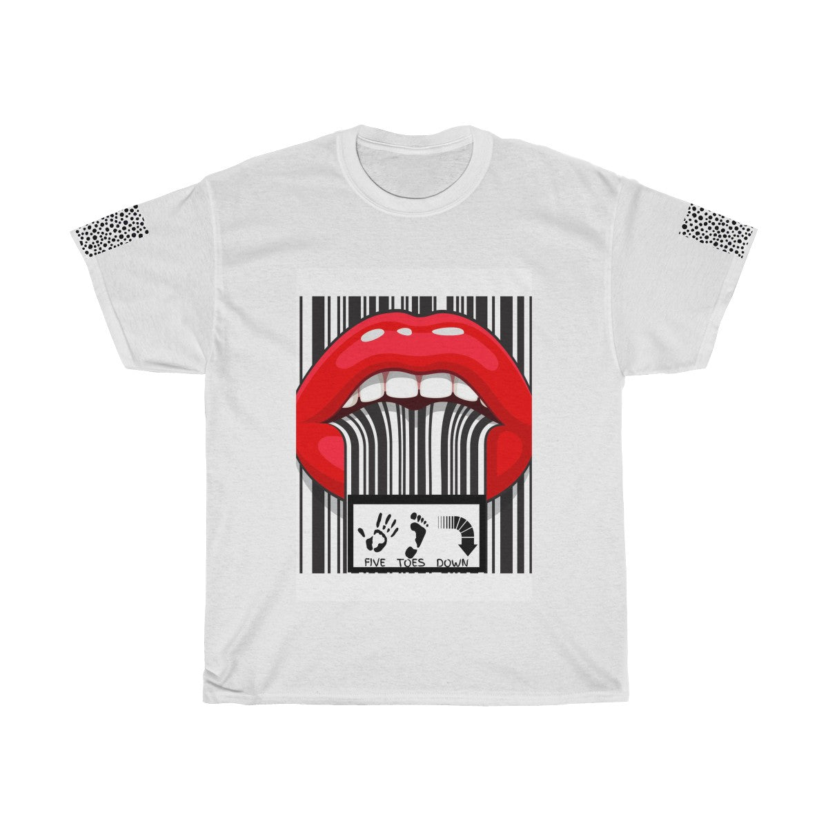 Five Toes Down Lip Drip Unisex Tee