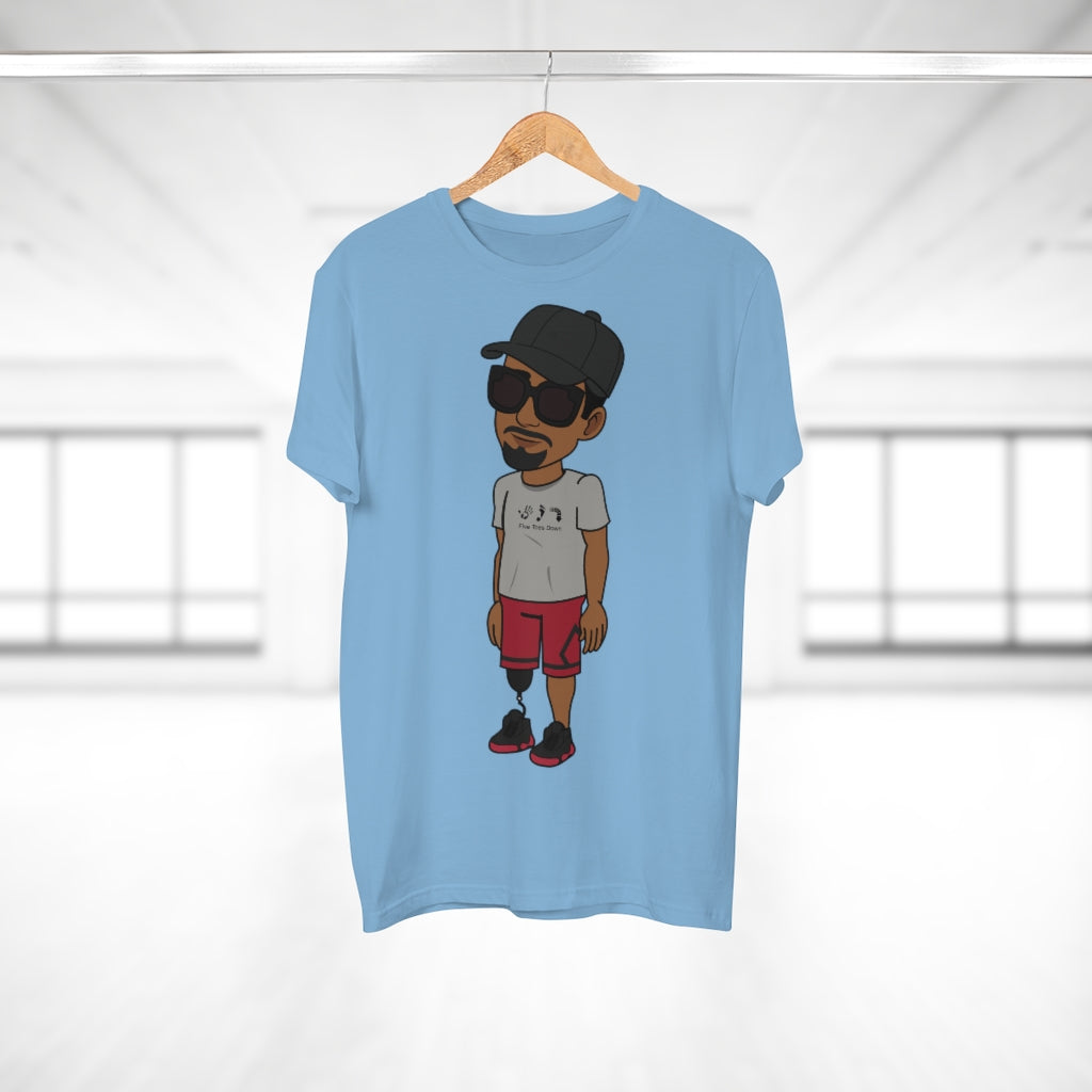 Five Toes Down Henry the Amputee Single Jersey Men's T-shirt