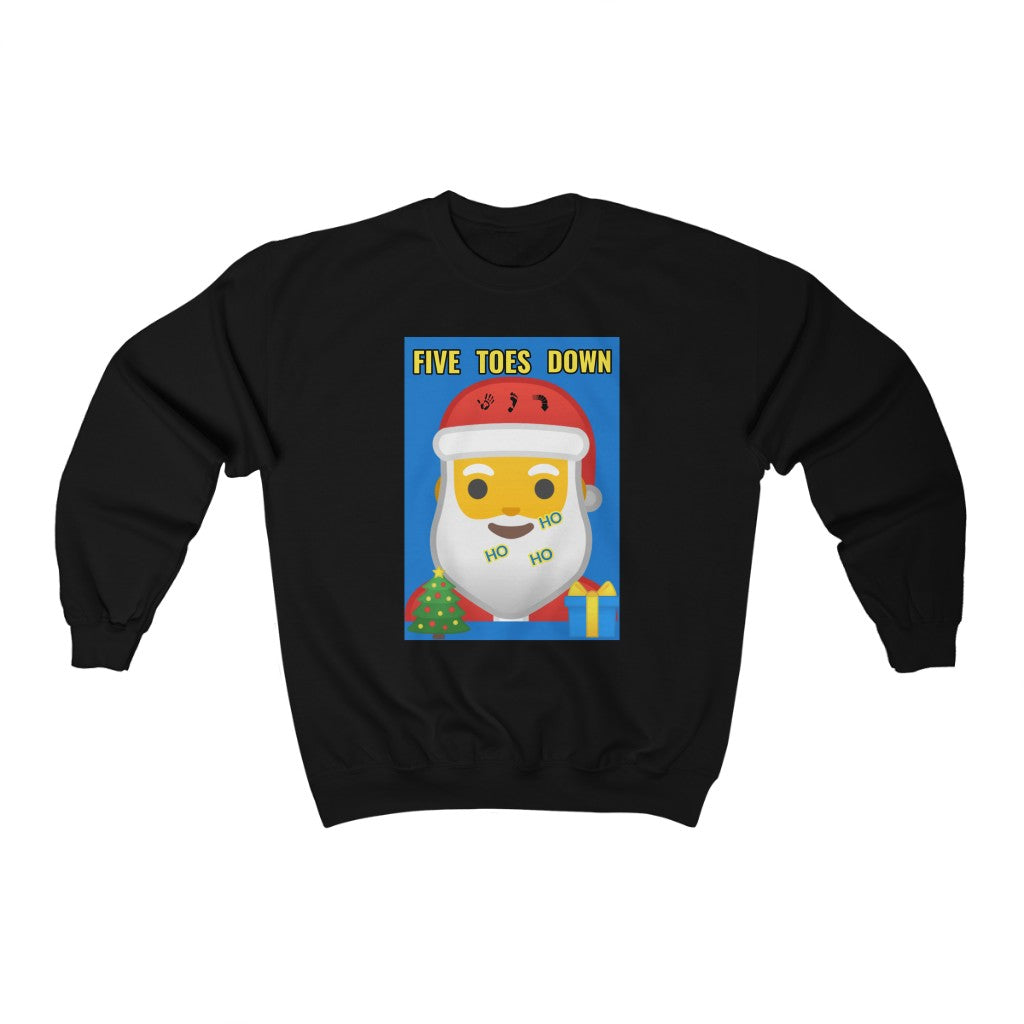 Five Toes Down Santa Christmas Unisex Heavy Blend Sweatshirt
