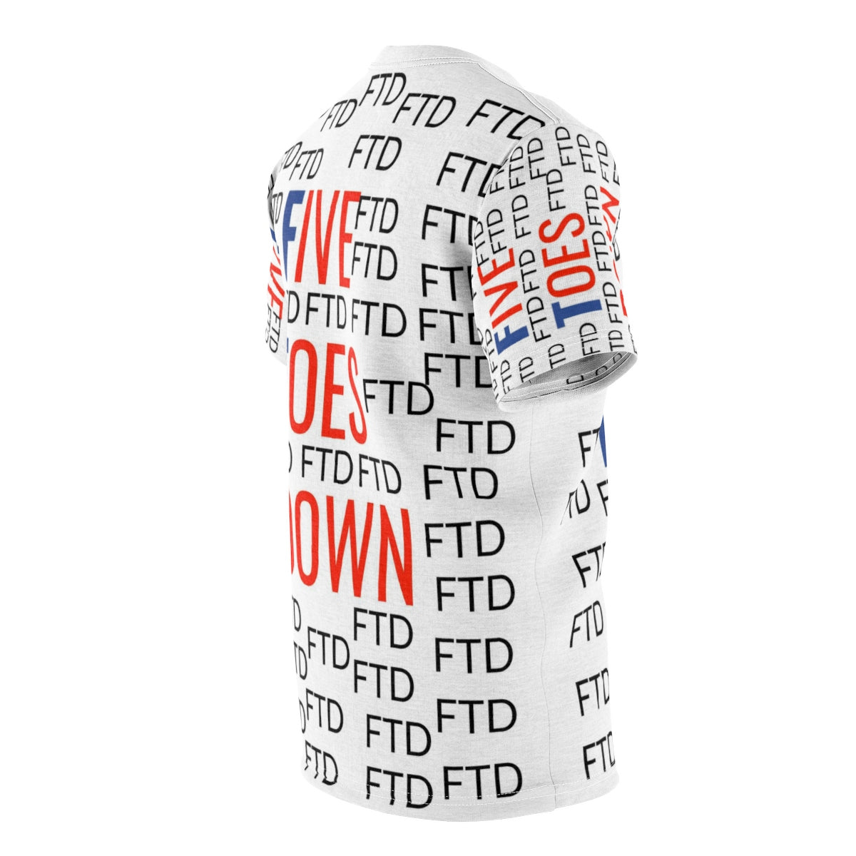 Five Toes Down All Over Print Unisex Cut & Sew Tee